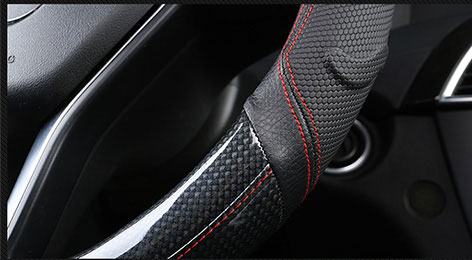 Wear-Resistant Leather Steering Wheel